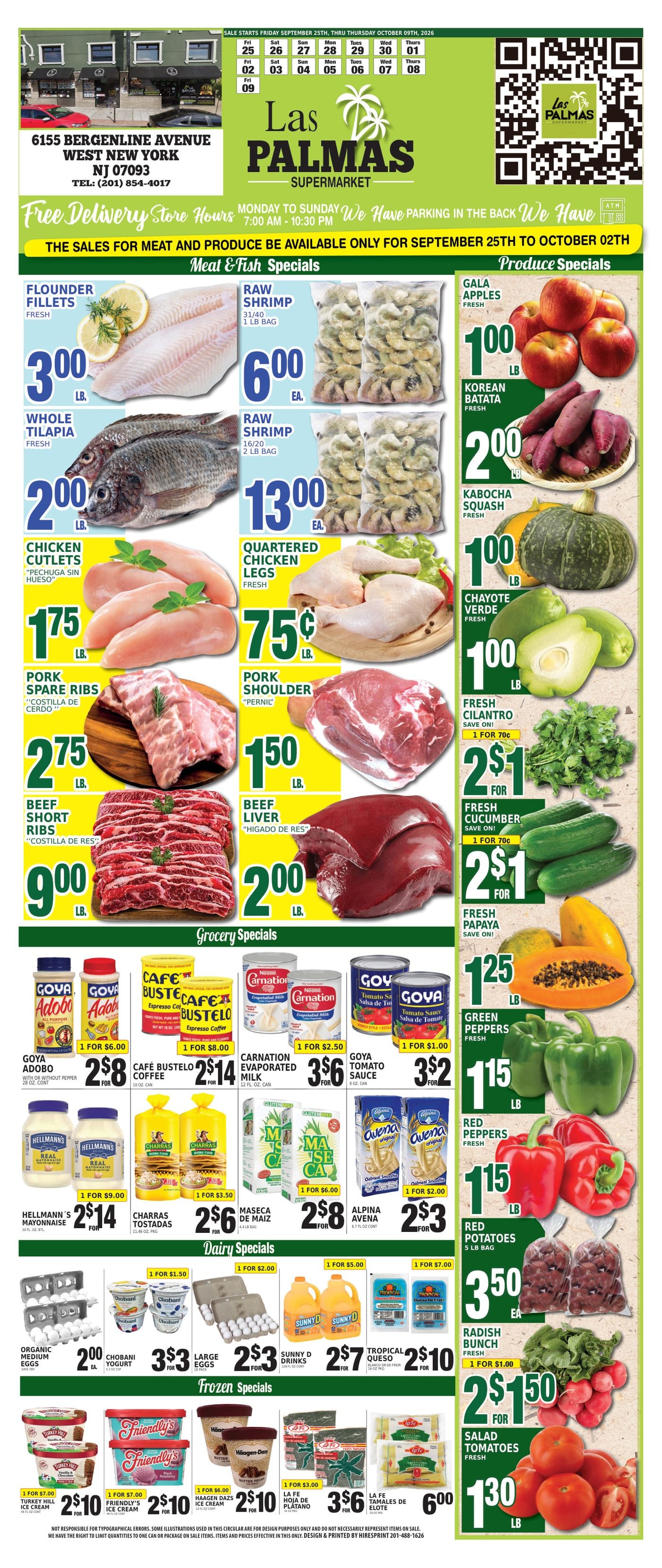 Vista previa del flyer de especiales de la semana